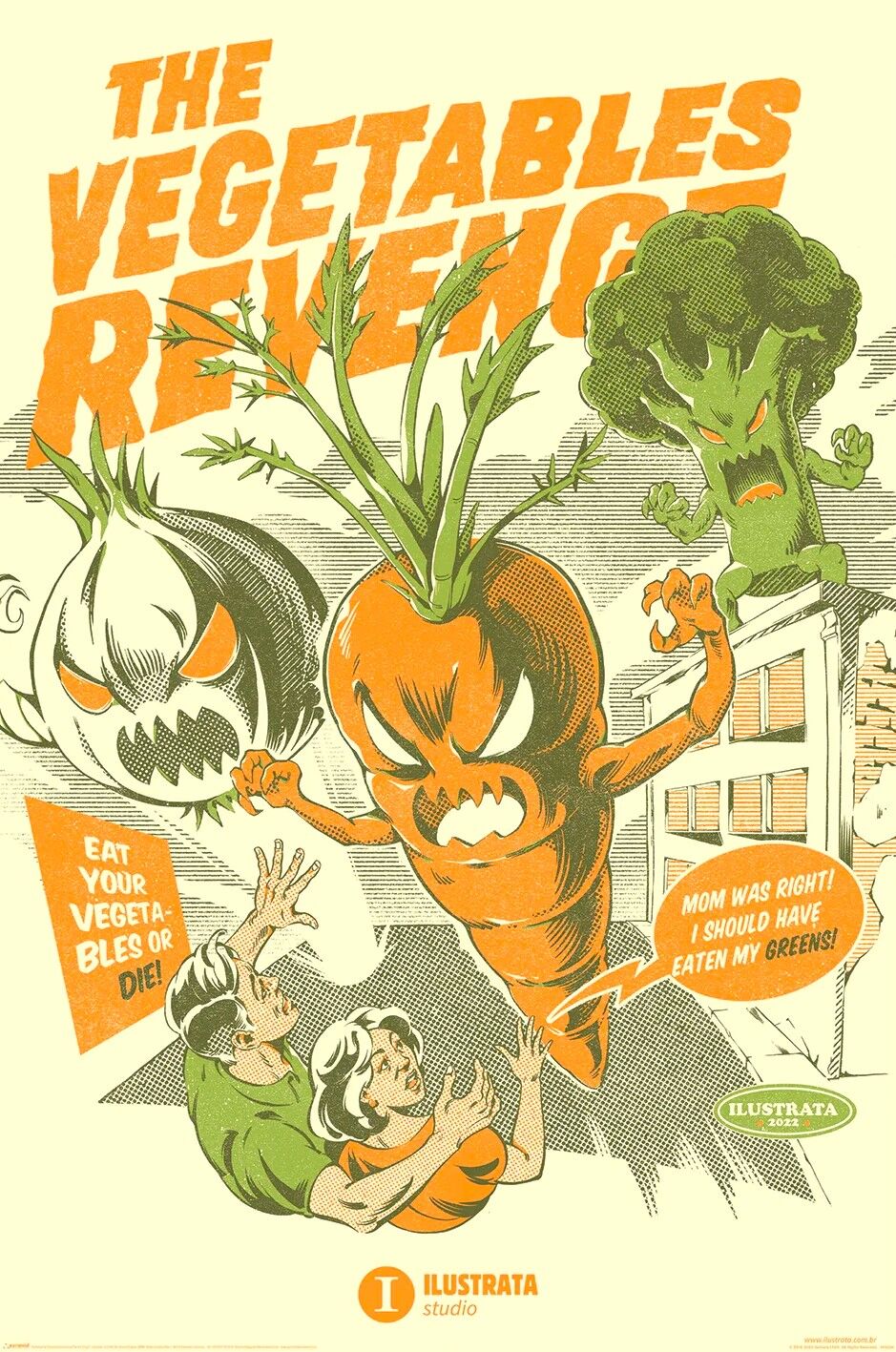 ILUSTRATA  THE VEGETABLES REVENGE  MAXI POSTER