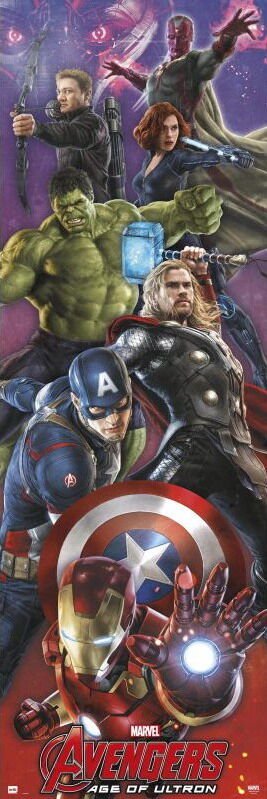 AVENGERS AGE OF ULTRON  DOOR POSTER
