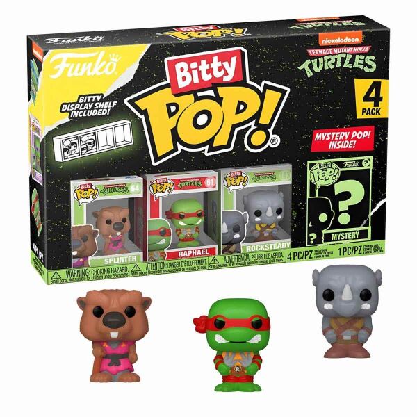 Funko Bitty Pop: Teenage Mutant Ninja Turtles Splinter 4 lü Sürpriz Figür Seti