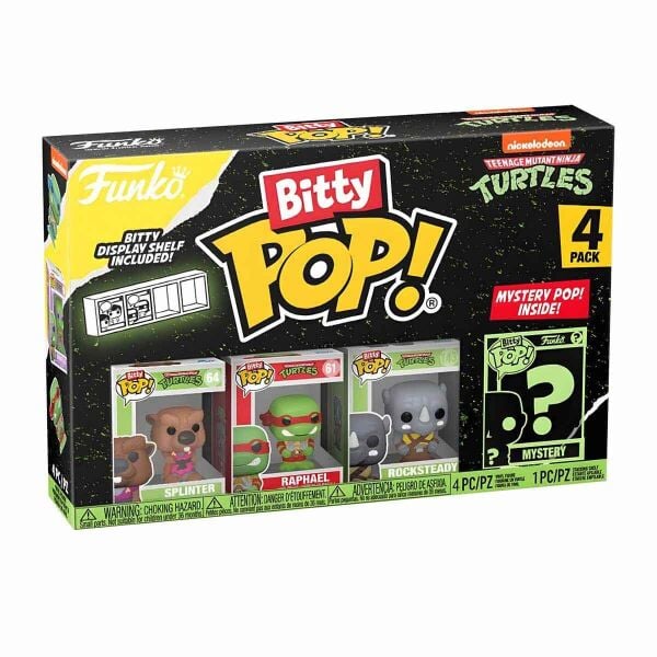 Funko Bitty Pop: Teenage Mutant Ninja Turtles Splinter 4 lü Sürpriz Figür Seti