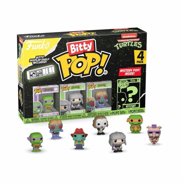 Funko Bitty Pop: Teenage Mutant Ninja Turtles Donatello 4 lü Sürpriz Figür Seti