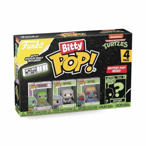 Funko Bitty Pop: Teenage Mutant Ninja Turtles Donatello 4 lü Sürpriz Figür Seti
