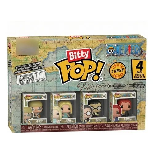 Funko Bitty Pop Limited Chase Edition: One Piece Figür Seti - Usopp-Kaya-Kuro-Shanks