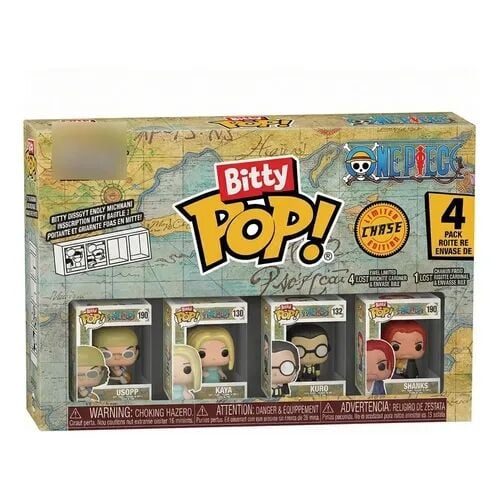 Funko Bitty Pop Limited Chase Edition: One Piece Figür Seti - Usopp-Kaya-Kuro-Shanks