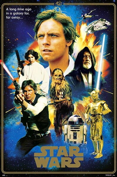 STAR WARS 40 ANNIVERSARY HEROES  MAXI POSTER